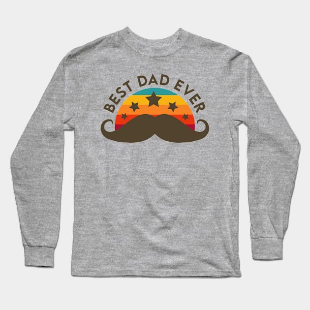 Vintage-Inspired Best Dad Ever Long Sleeve T-Shirt by AKKA